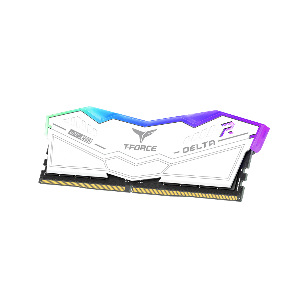 TeamGroup T-Force Delta RGB DDR5 64GB (2×32GB) 6000MHz White Gaming RAM 2
