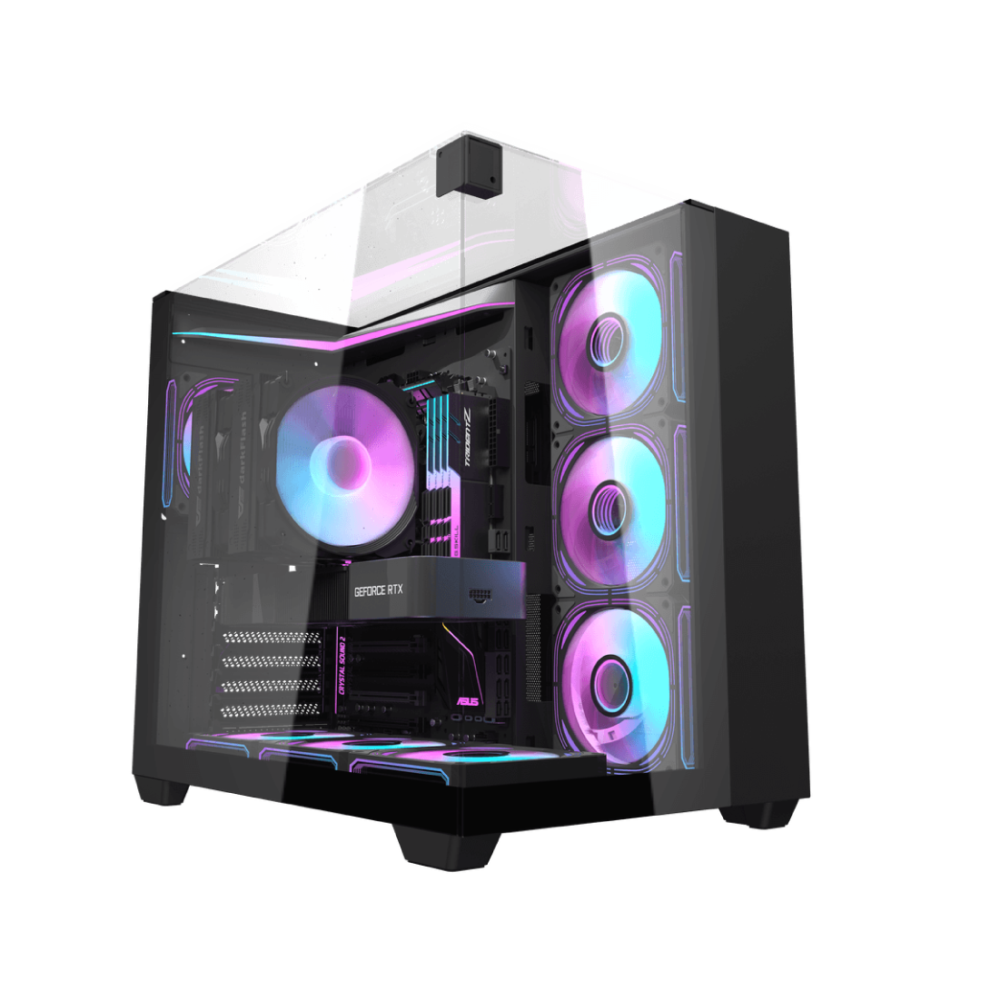 DarkFlash TH285 Black ATX Mid‑Tower PC Case