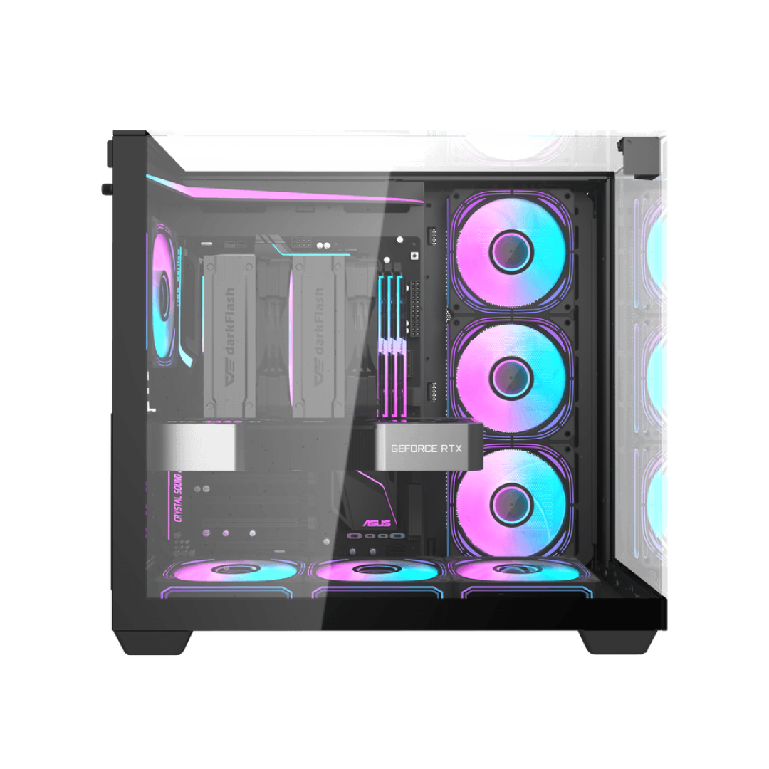 DarkFlash TH285 Black ATX Mid‑Tower PC Case 2