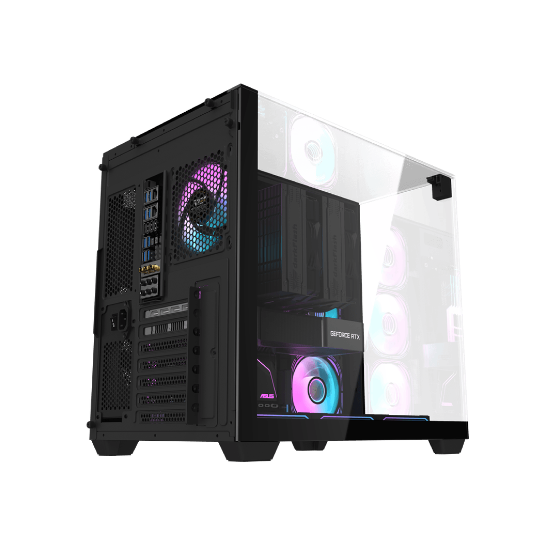 DarkFlash TH285 Black ATX Mid‑Tower PC Case 3