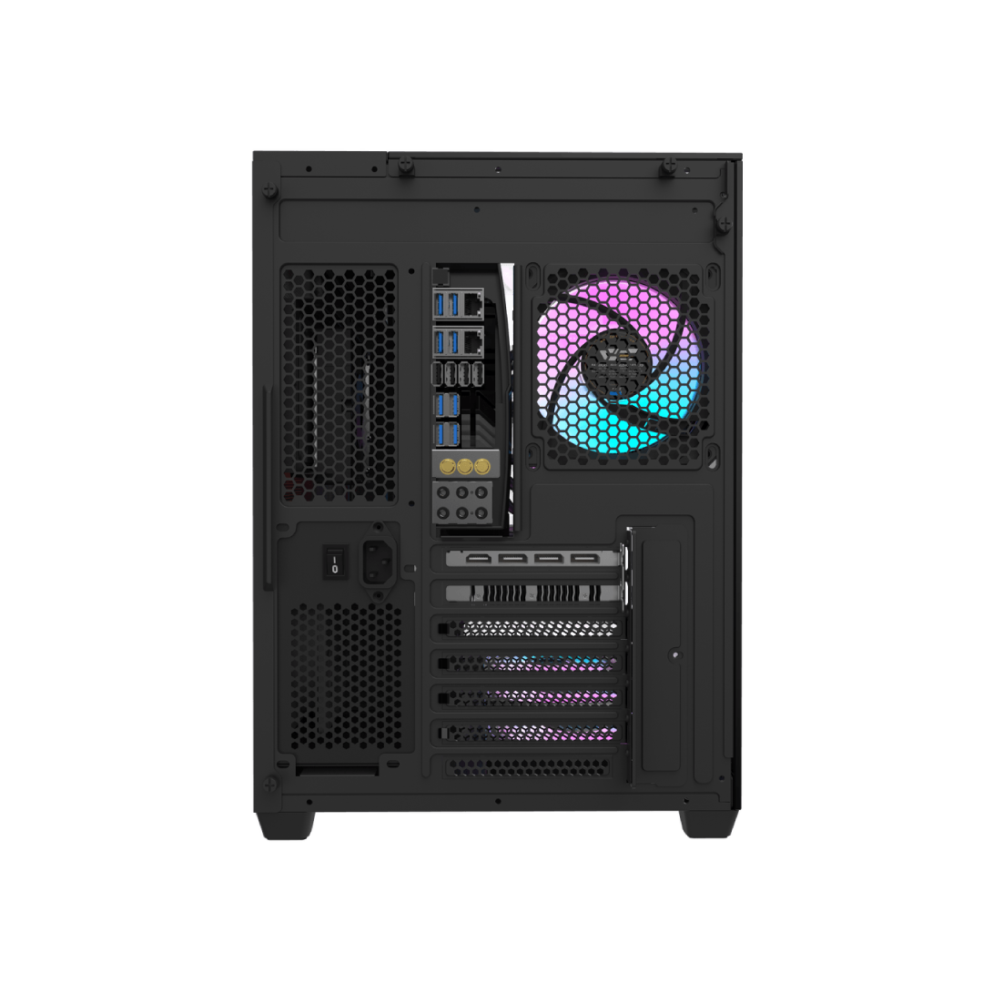 DarkFlash TH285 Black ATX Mid‑Tower PC Case 4