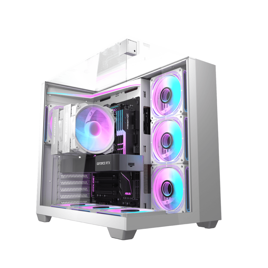DarkFlash TH285 White ATX Mid‑Tower PC Case
