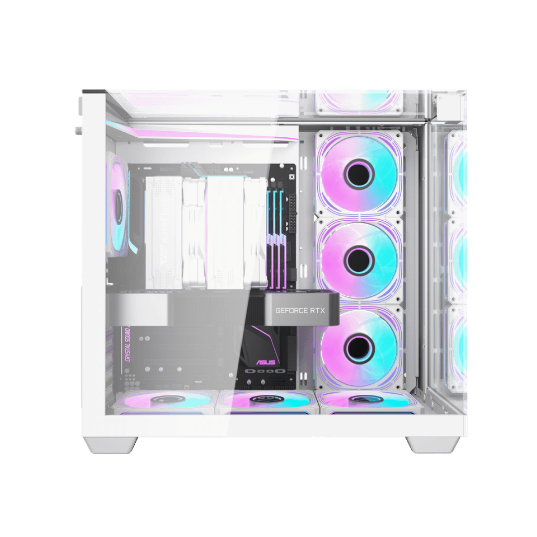 DarkFlash TH285 White ATX Mid‑Tower PC Case 2