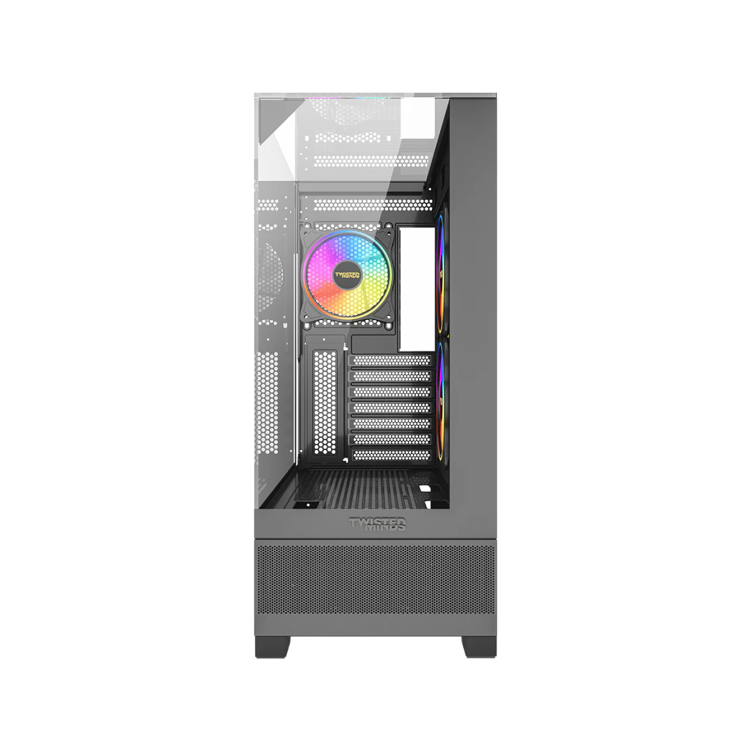 Twisted Minds Eclipse Forge TM-XL290-B Gaming Case – Mid Tower / Tempered Glass / ATX / 400mm GPU / 240mm Water Cooling Support / Black 2