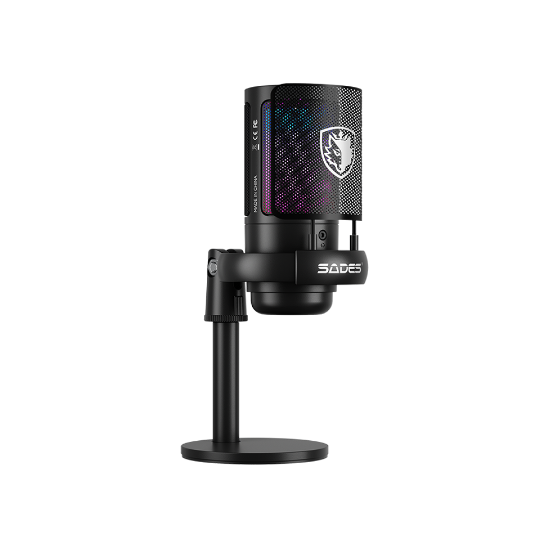 SADES Tyto Black ME6S Black – USB Gaming Microphone (SKU: ME6S BLACK)