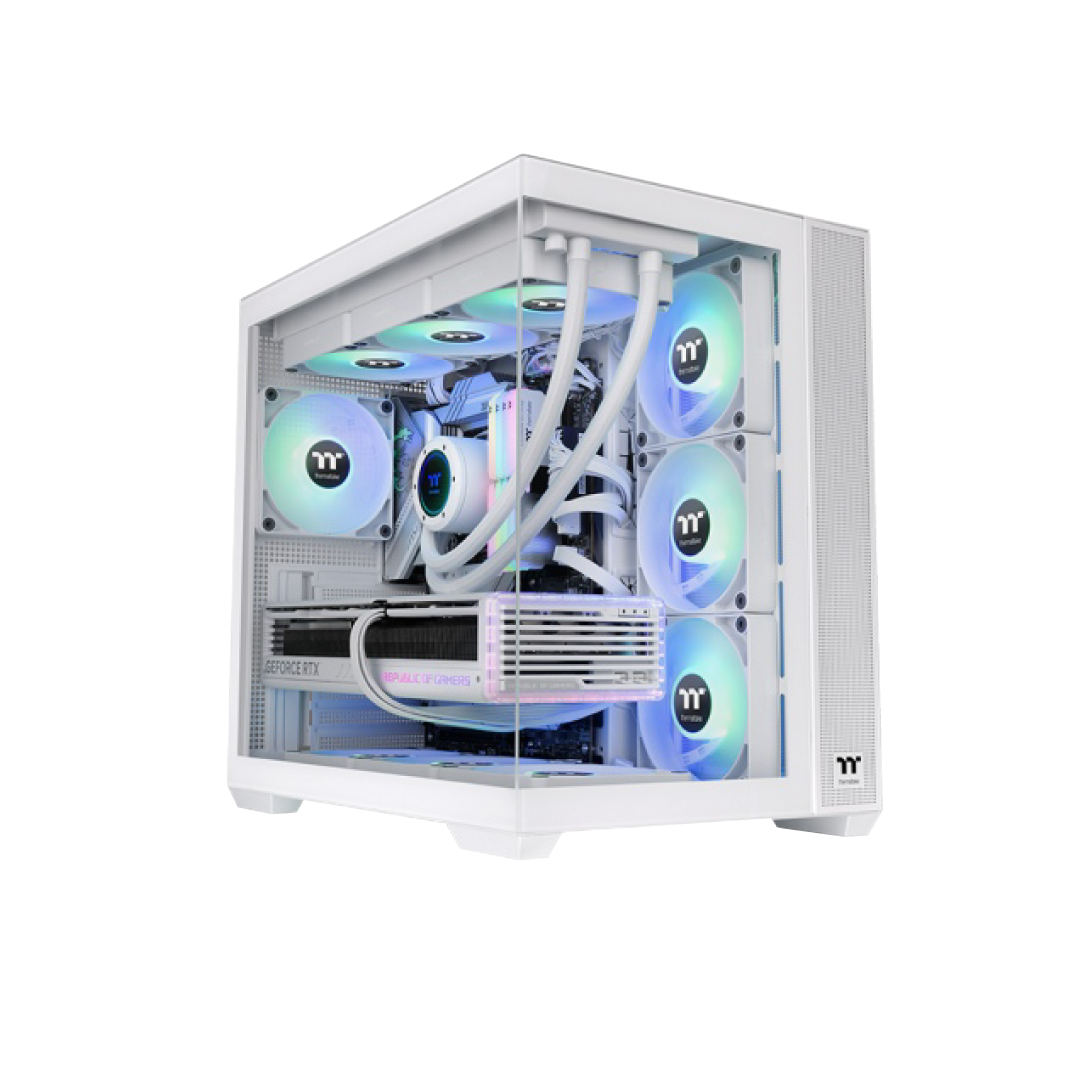 Thermaltake View 380 TG ARGB White Mid Tower Case (CA-1Z4-00M6WN-00)