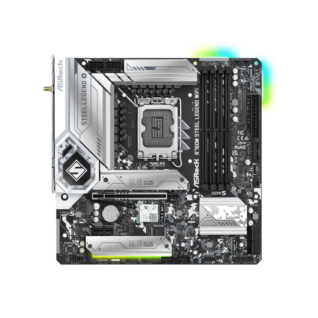 ASRock B760M Steel Legend WiFi DDR5 Micro-ATX Motherboard 3