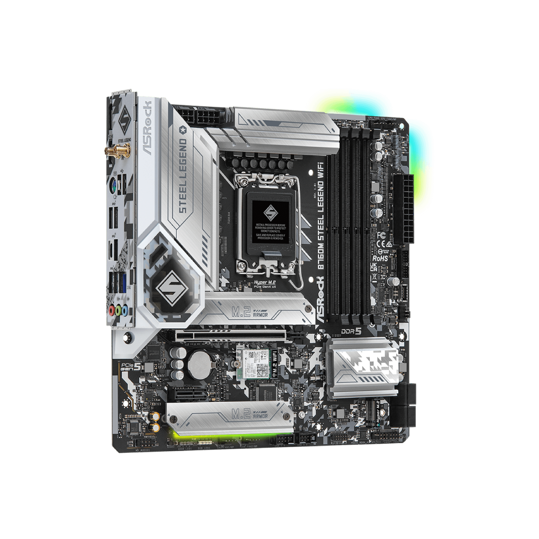 ASRock B760M Steel Legend WiFi DDR5 Micro-ATX Motherboard 1