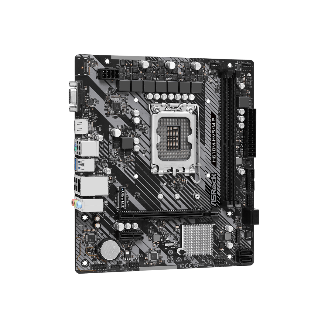 ASRock H610M-HVS DDR4 Micro-ATX Motherboard 1