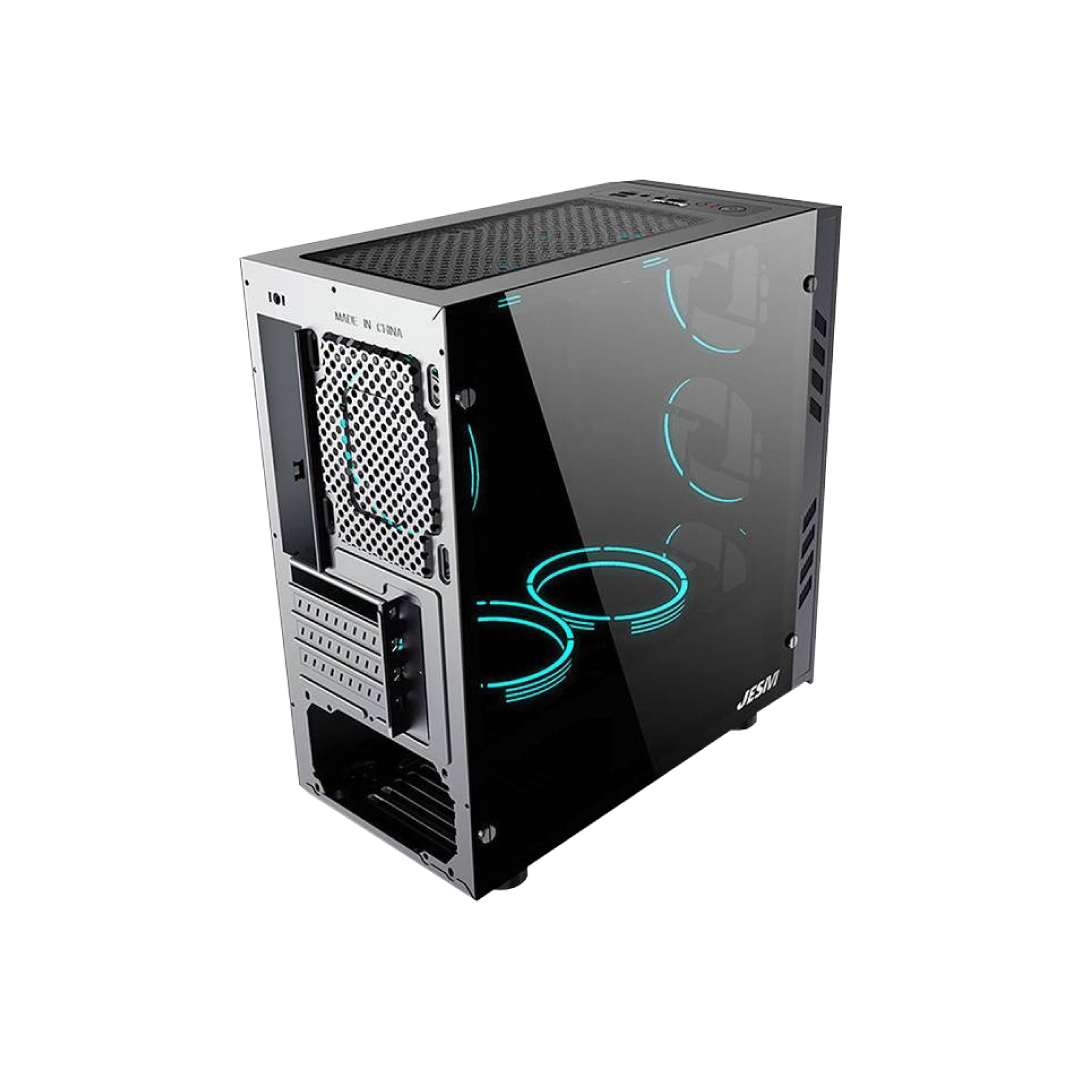 Aigo Black Technology Mini Micro-ATX Gaming PC Case Black 1