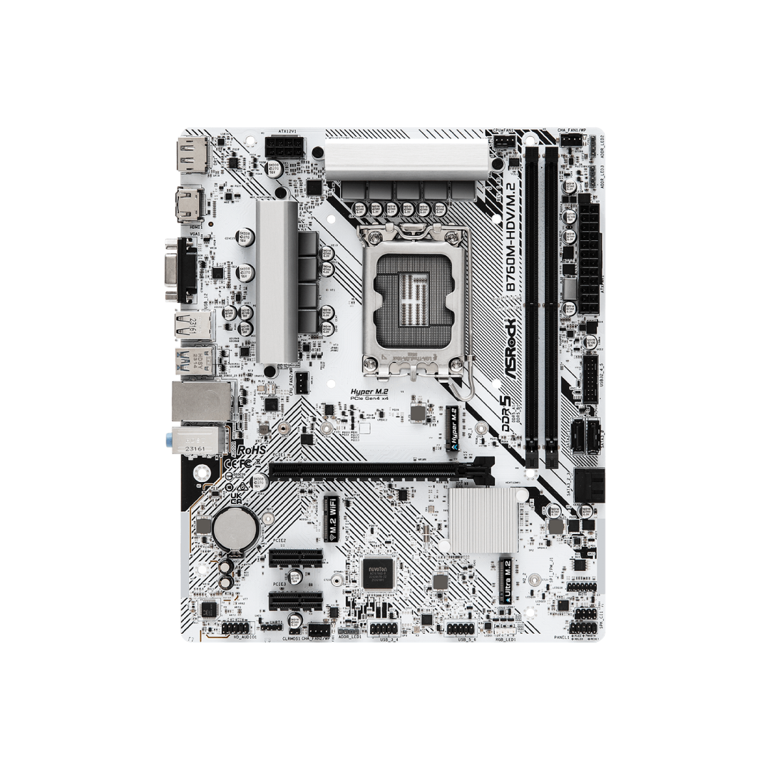 ASRock B760M-HDV/M.2 DDR5 Micro-ATX Motherboard 1