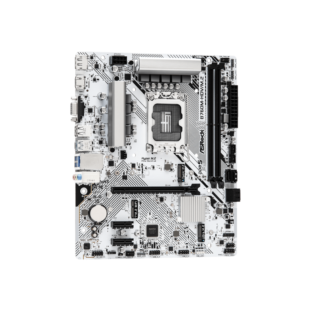 ASRock B760M-HDV/M.2 DDR5 Micro-ATX Motherboard 2