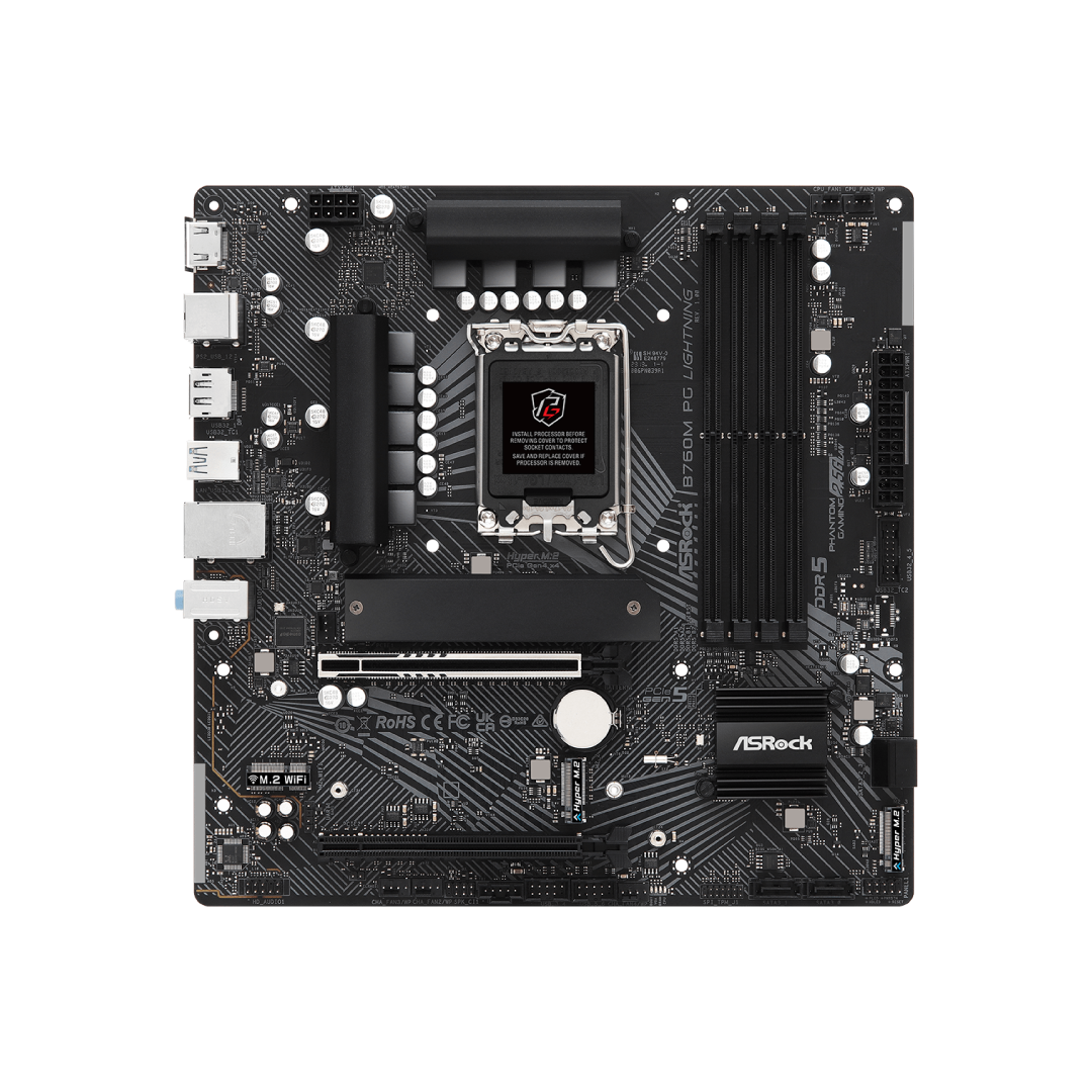 ASRock B760M PG Lightning DDR5 Micro-ATX Motherboard 1