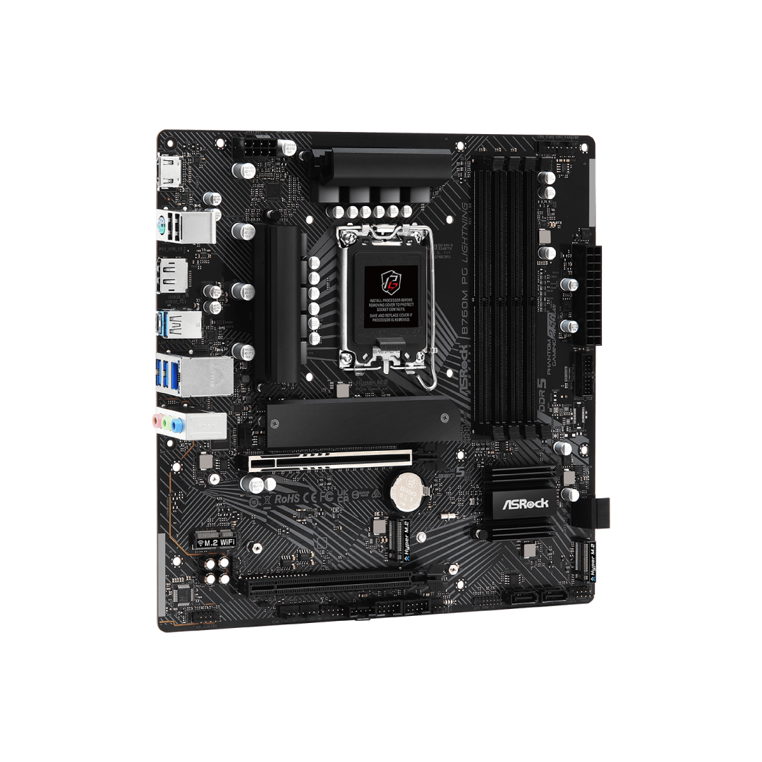 ASRock B760M PG Lightning DDR5 Micro-ATX Motherboard 2