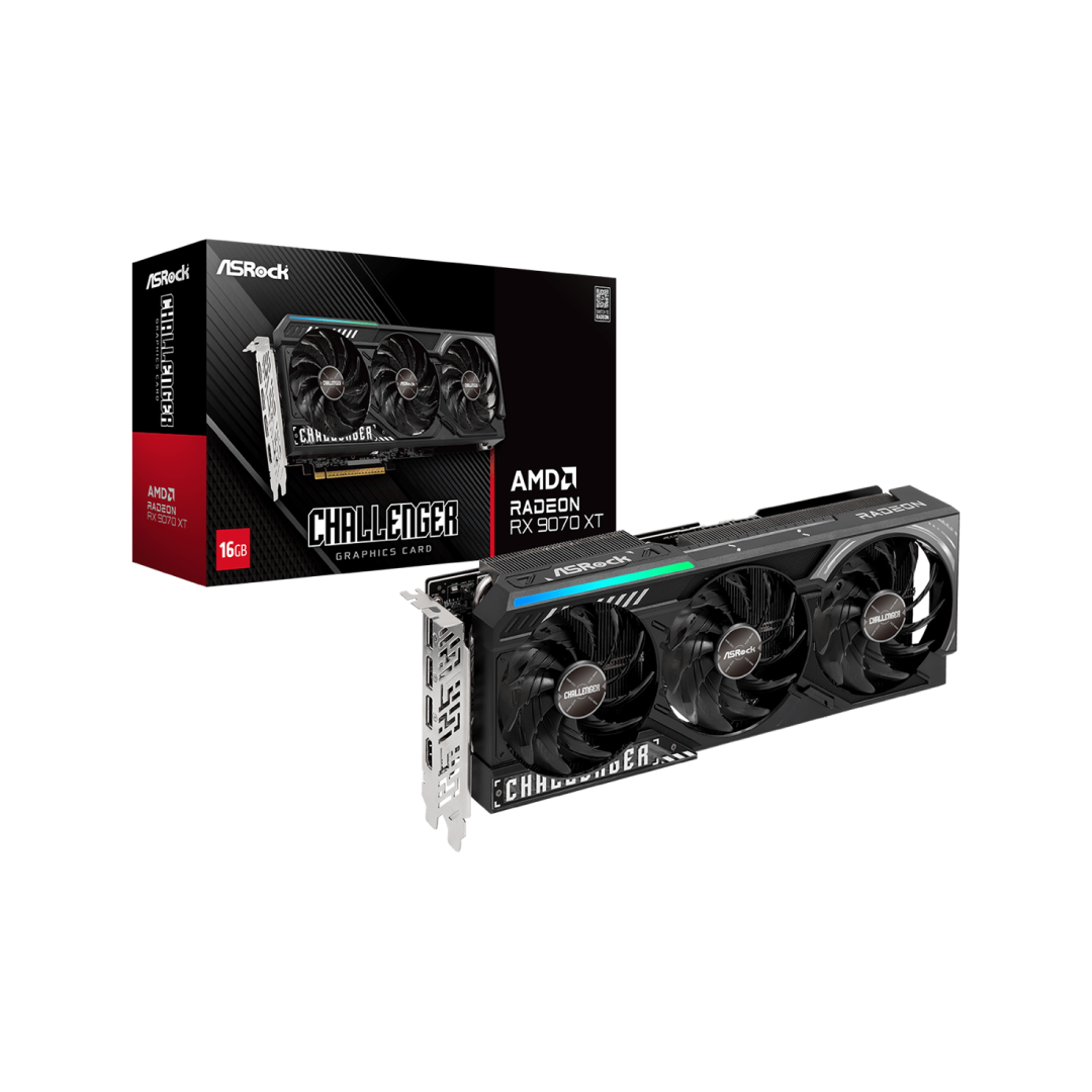 ASRock Radeon RX 9070 XT Challenger 16GB GDDR6 Graphics Card (90-GA1ZZ-00UANF)