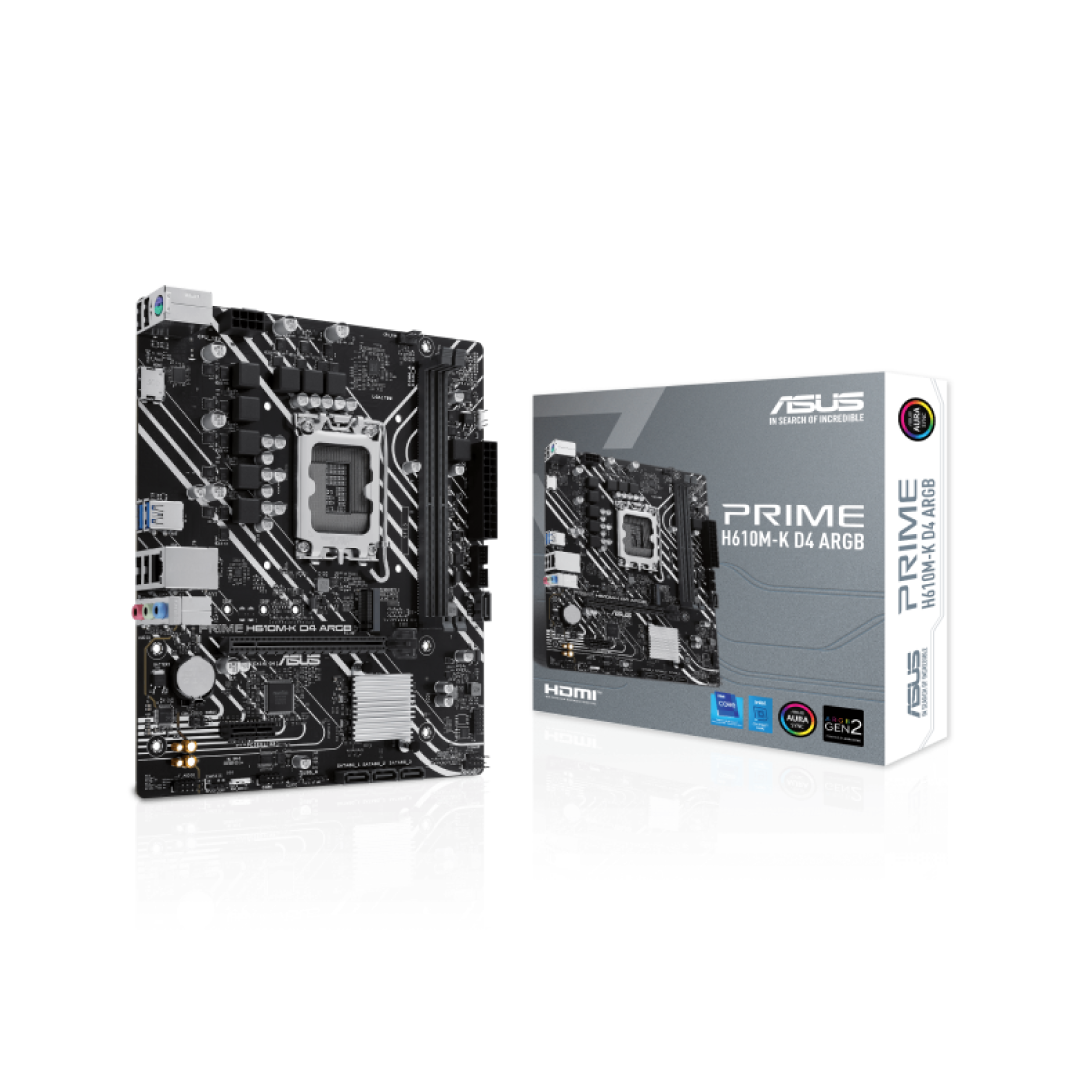 ASUS PRIME H610M-K DDR4 ARGB LGA1700 M-ATX MOTHERBOARD
