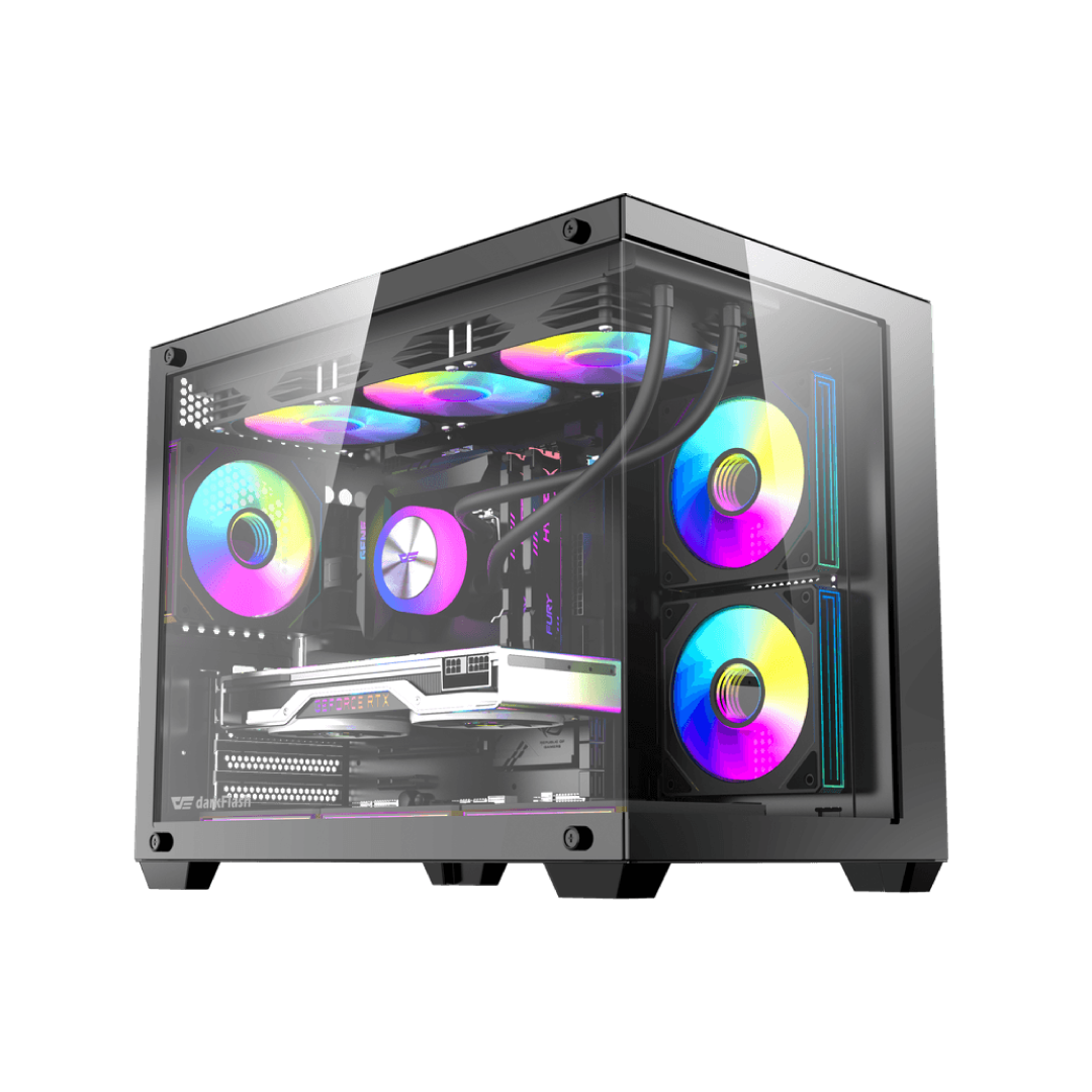 DarkFlash B275 PRO+ Black Gaming Case + 650W PSU + 6 ARGB Fans 1