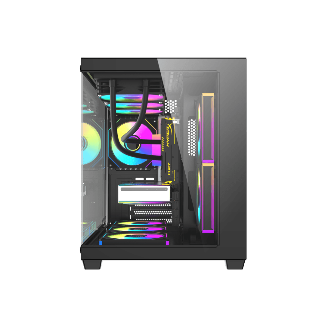DarkFlash B275 PRO+ Black Gaming Case + 650W PSU + 6 ARGB Fans 1