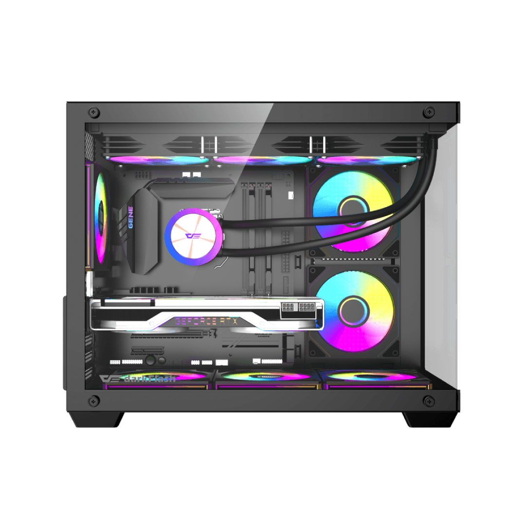 DarkFlash B275 PRO+ Black Gaming Case + 650W PSU + 6 ARGB Fans 1