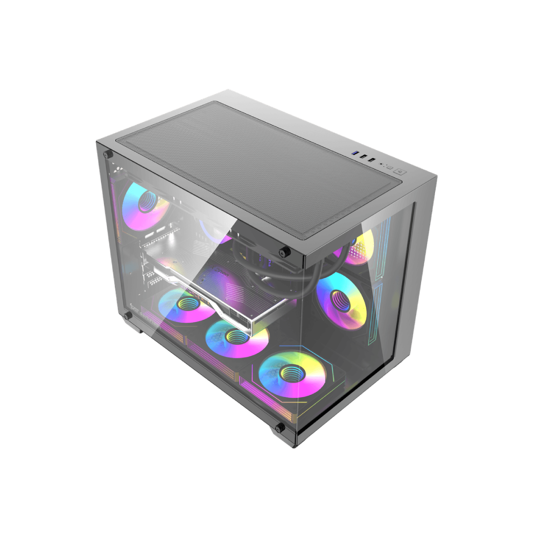 DarkFlash B275 PRO+ Black Gaming Case + 650W PSU + 6 ARGB Fans 1