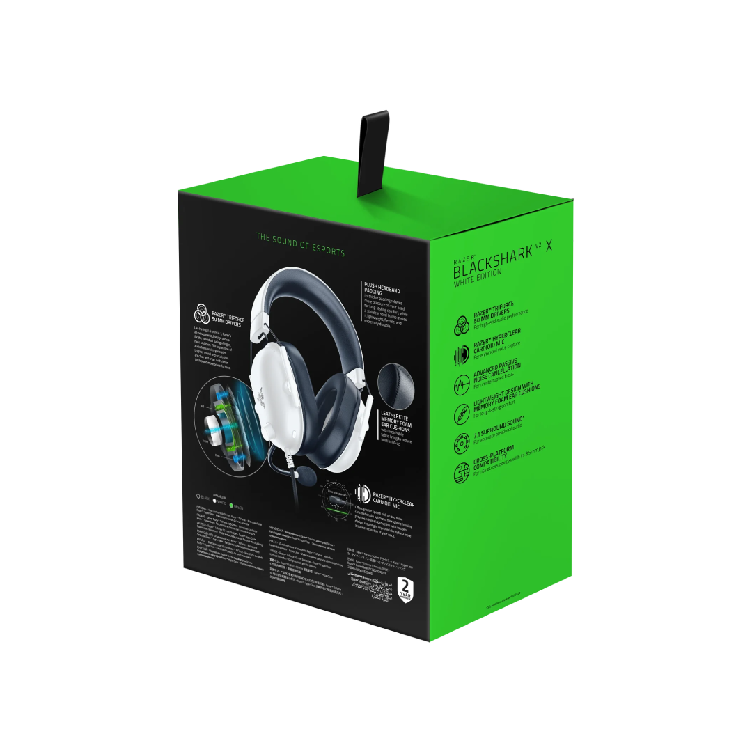 Razer Blackshark V2 X Wrd H/S - White 5
