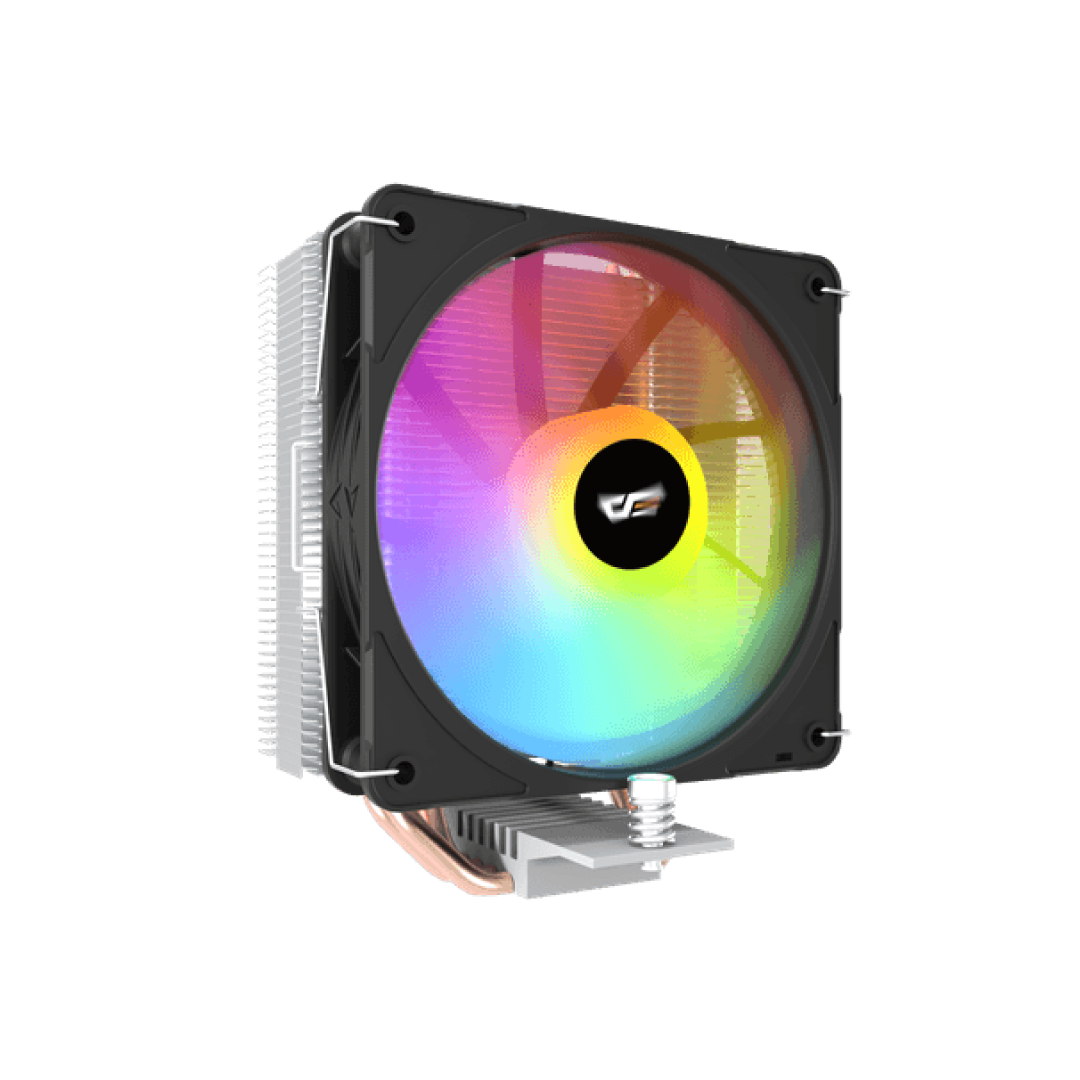 DarkFlash C400 Black 4 Copper Heat Pipes RGB Air CPU Cooler