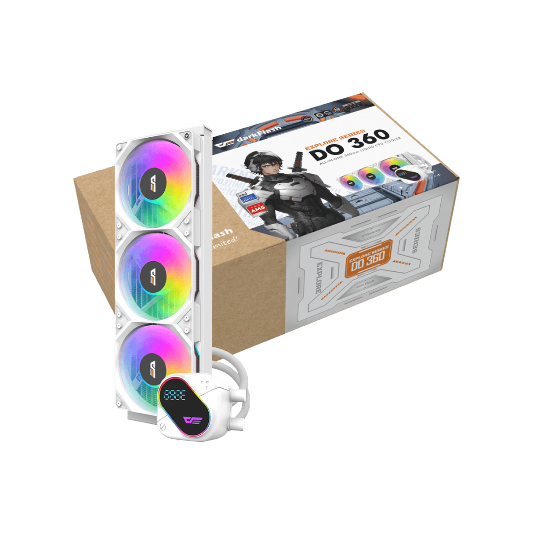 DarkFlash EXPLORE DO360 White 360 mm AIO Liquid CPU Cooler