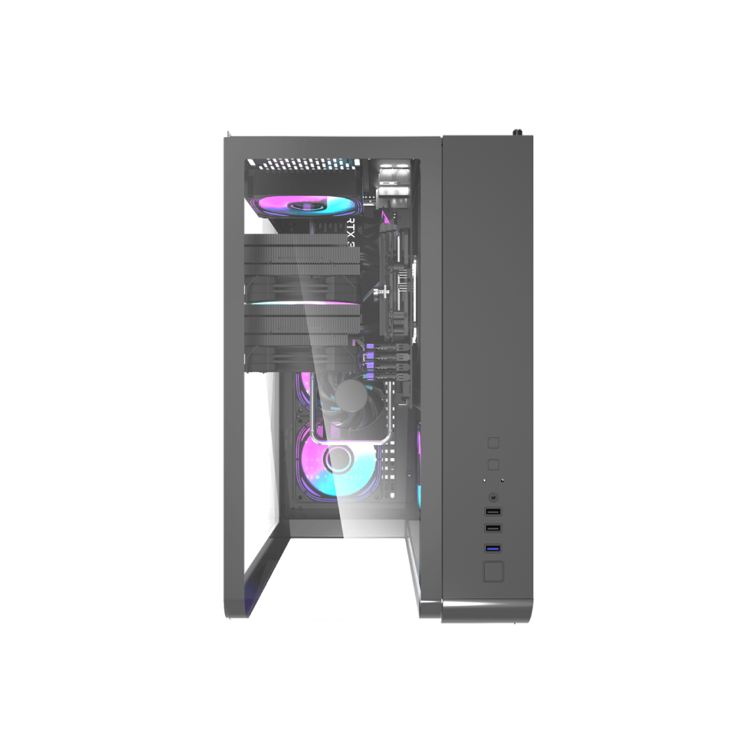 DarkFlash L280 Black ATX Mid‑Tower PC Case 4