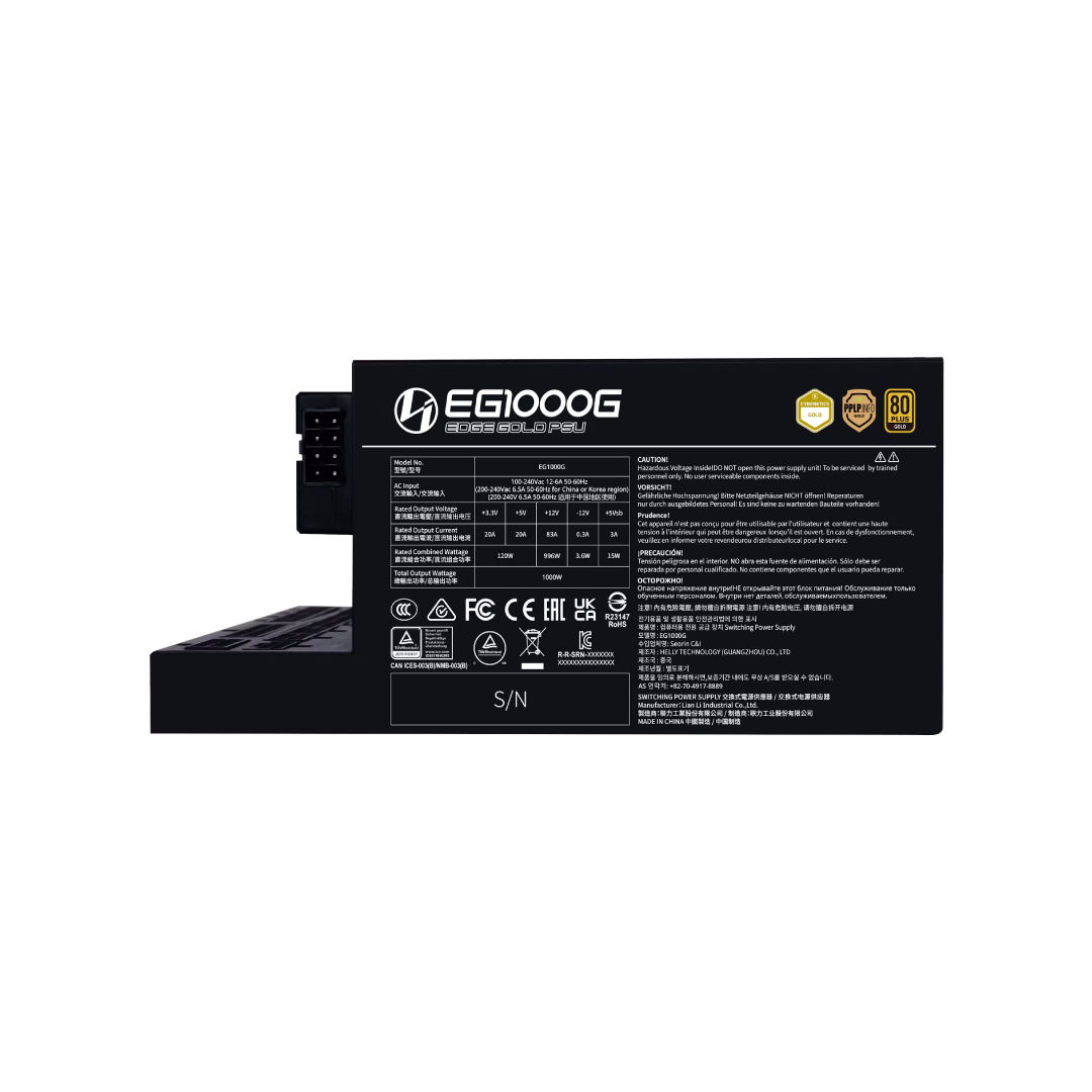 Lian Li EDGE GOLD 1000W Black (مع محور USB) 5