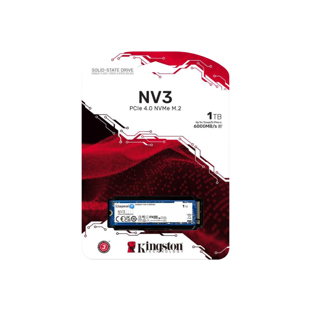 Kingston NV3 1TB M.2 NVMe PCIe 4.0 SSD (6000MB/s)
