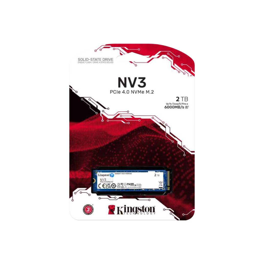 Kingston NV3 2TB M.2 NVMe PCIe 4.0 SSD (6000MB/s)