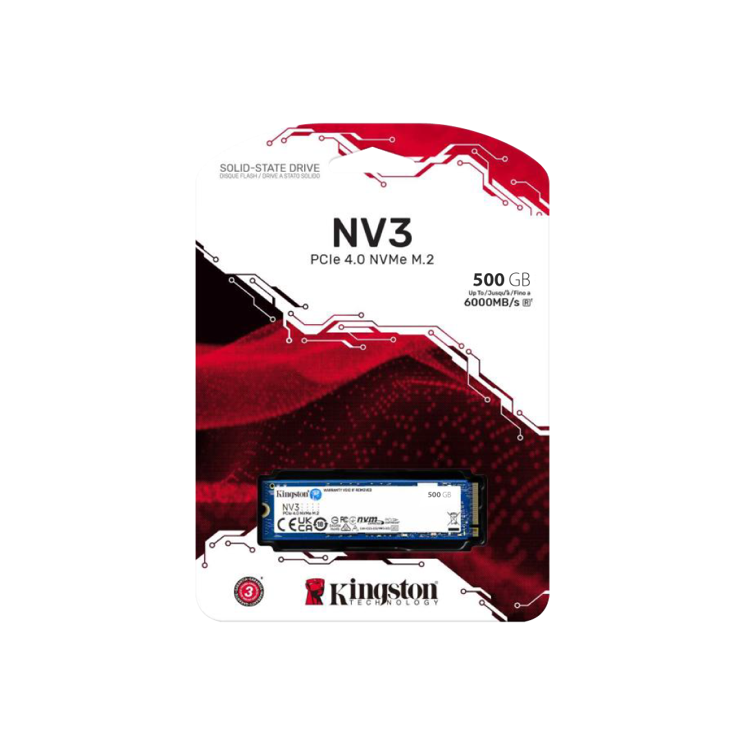 Kingston NV3 500GB M.2 NVMe PCIe 4.0 SSD