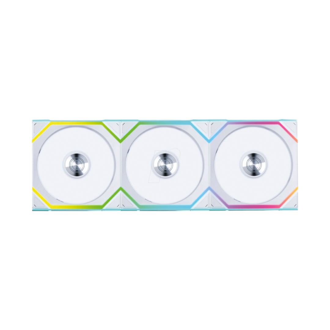 Lian Li UNI FAN TL LCD 120 Wireless White – 3 Pack Reverse Blade – ARGB PWM – LCD Screen – 120mm / 28mm Thickness – No Controller 3