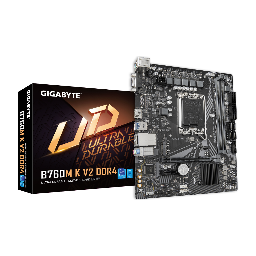 GIGABYTE B760M K V2 DDR4 Micro-ATX Motherboard for Intel LGA1700