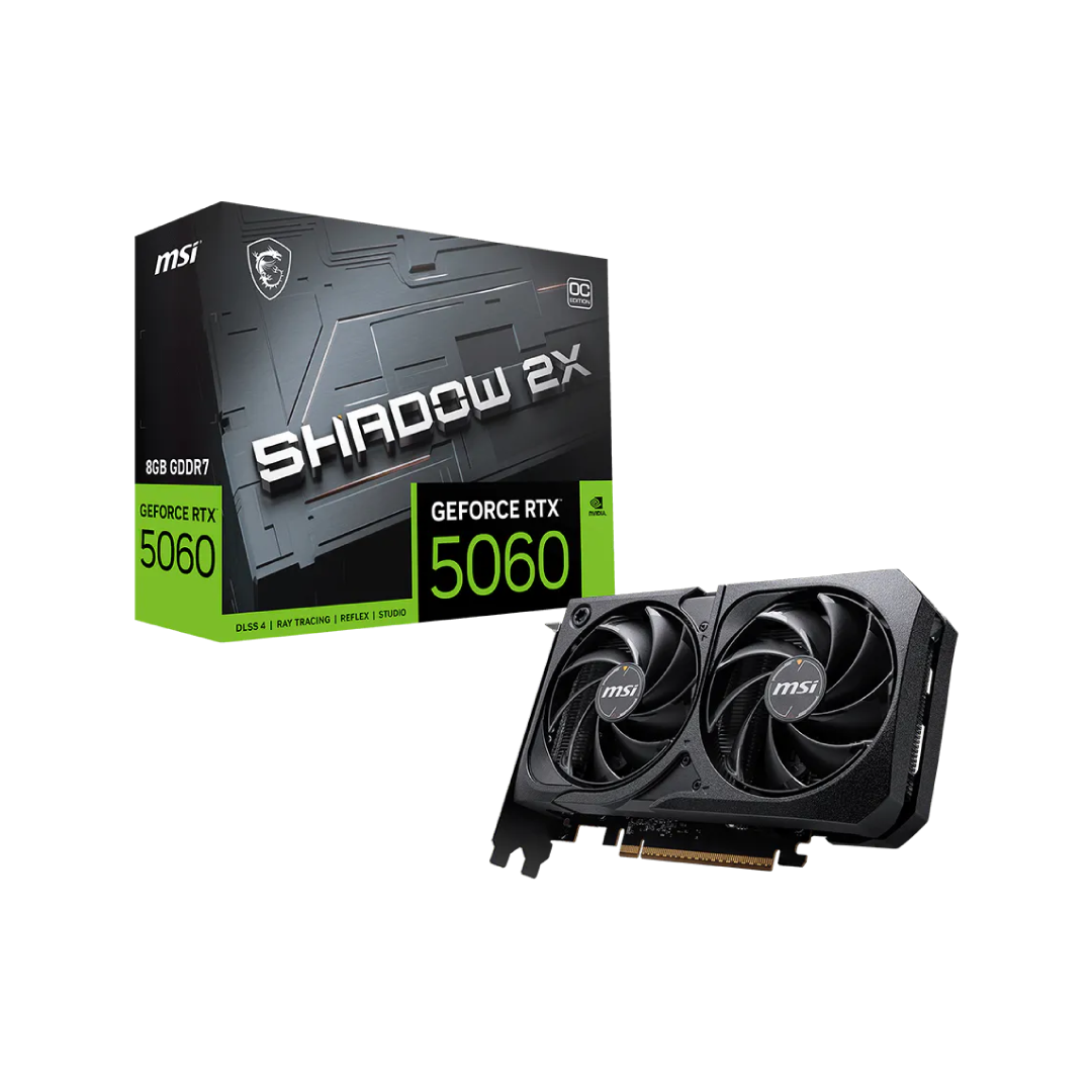 MSI GeForce RTX 5060 8G SHADOW 2X OC – GDDR7 Gaming Graphics Card