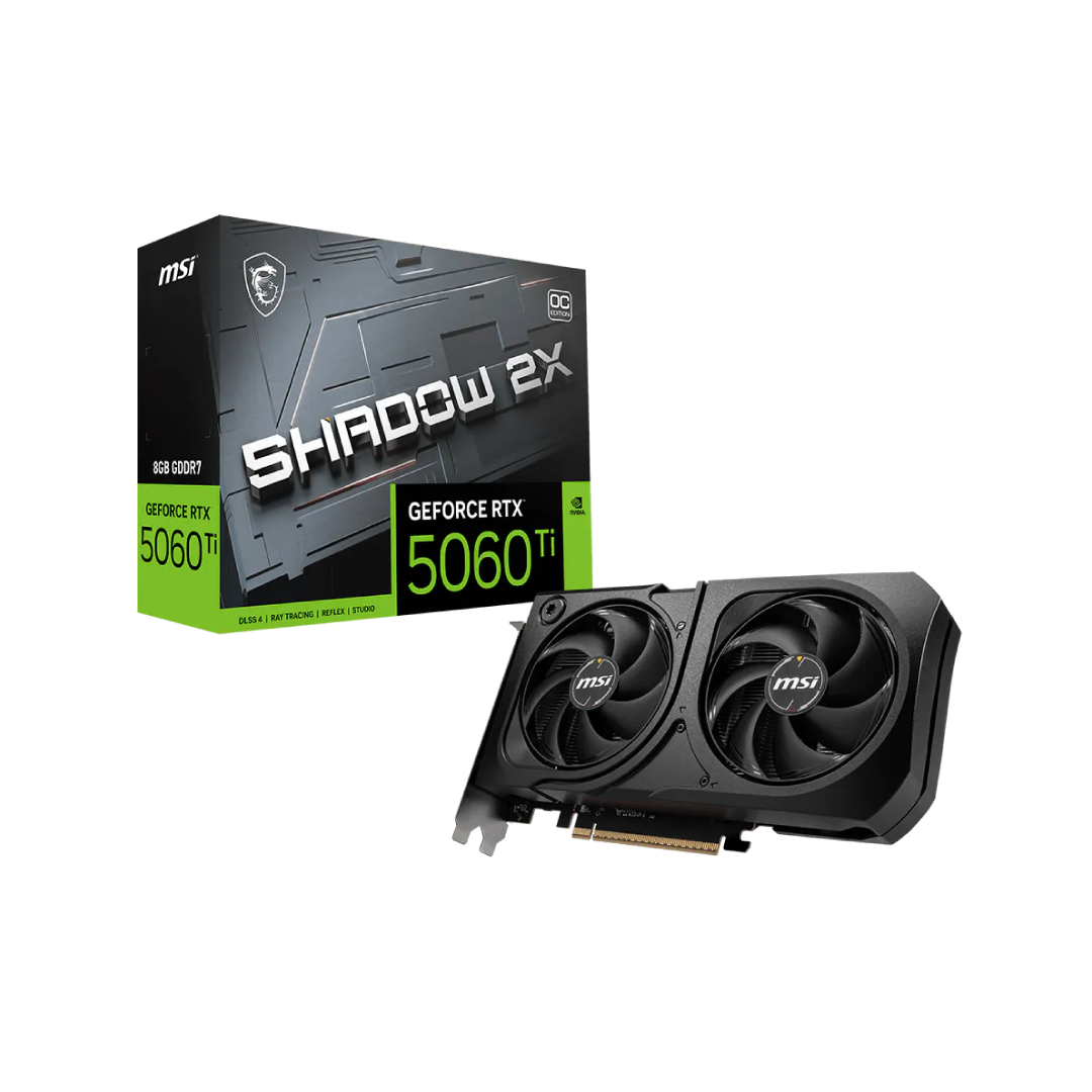 MSI GeForce RTX 5060 Ti 8G SHADOW 2X OC – GDDR7 Gaming Graphics Card