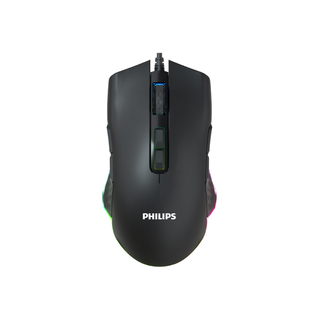 Philips G201 Wired RGB Gaming Mouse – 6400 DPI / 8 Buttons / Optical Sensor / Ergonomic Design