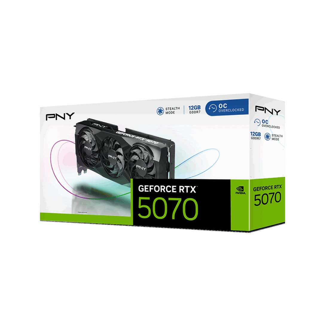 PNY GeForce RTX 5070 OC 12GB GDDR7 – Triple Fan / PCIe 5.0 / DLSS 4 / Ray Tracing / Gaming GPU 8