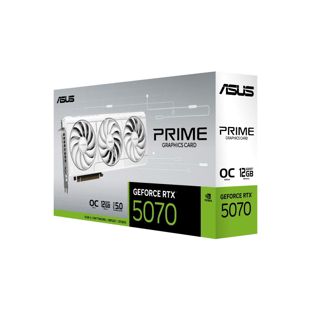 ASUS PRIME GeForce RTX 5070 O12G‑White 9
