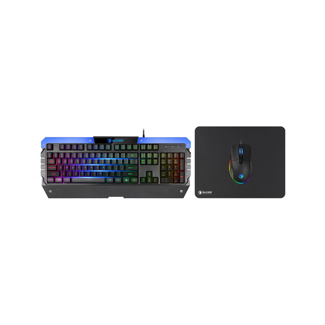 SADES Battle Ram SAB10B Gaming Combo – RGB Keyboard + Mouse + Mousepad / 4000 DPI / Membrane Keyboard 2