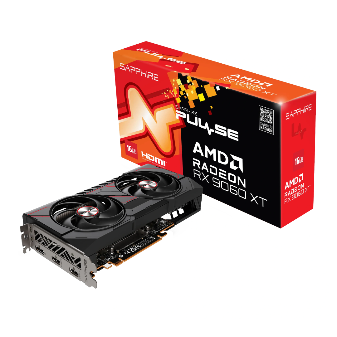 SAPPHIRE PULSE AMD Radeon™ RX 9060 XT Gaming OC 16GB GDDR6 Graphics Card