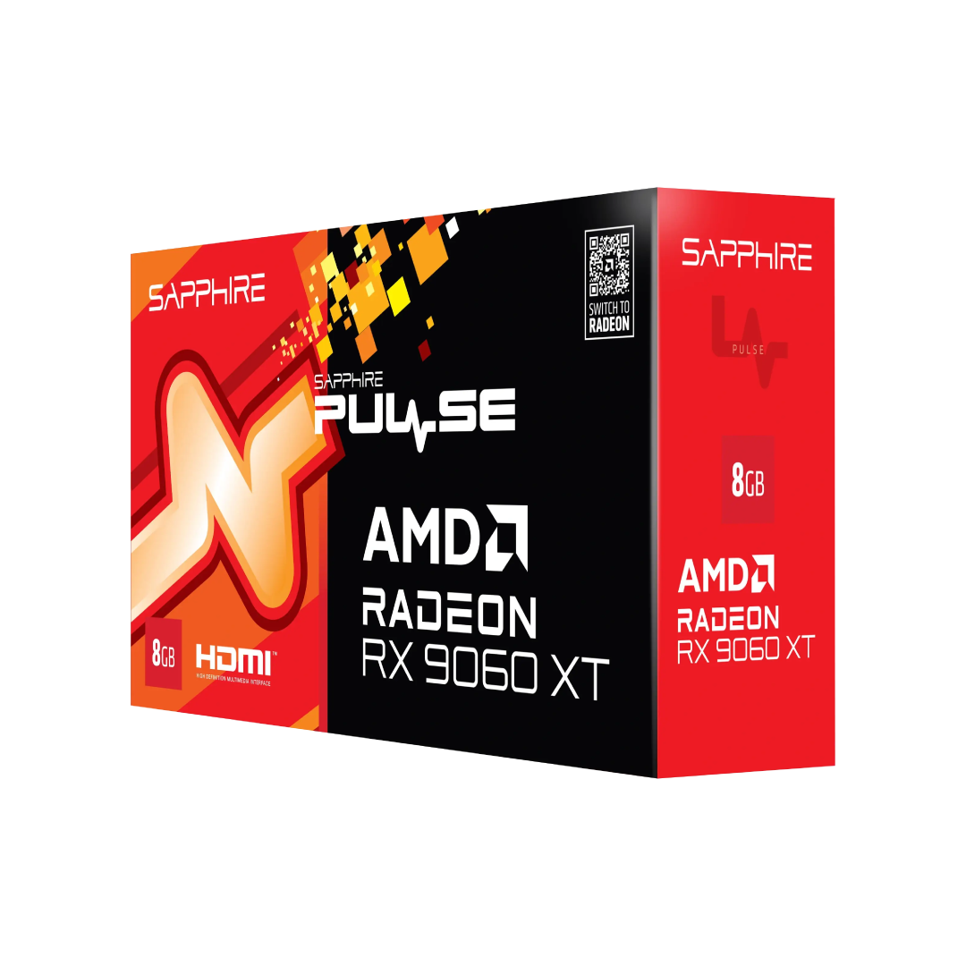 SAPPHIRE PULSE AMD Radeon™ RX 9060 XT Gaming OC 8GB GDDR6 Graphics Card 5