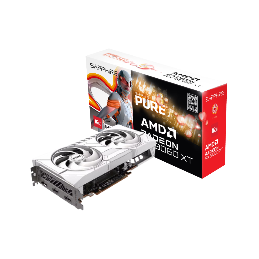 SAPPHIRE PURE AMD Radeon™ RX 9060 XT Gaming OC 16GB GDDR6 Graphics Card