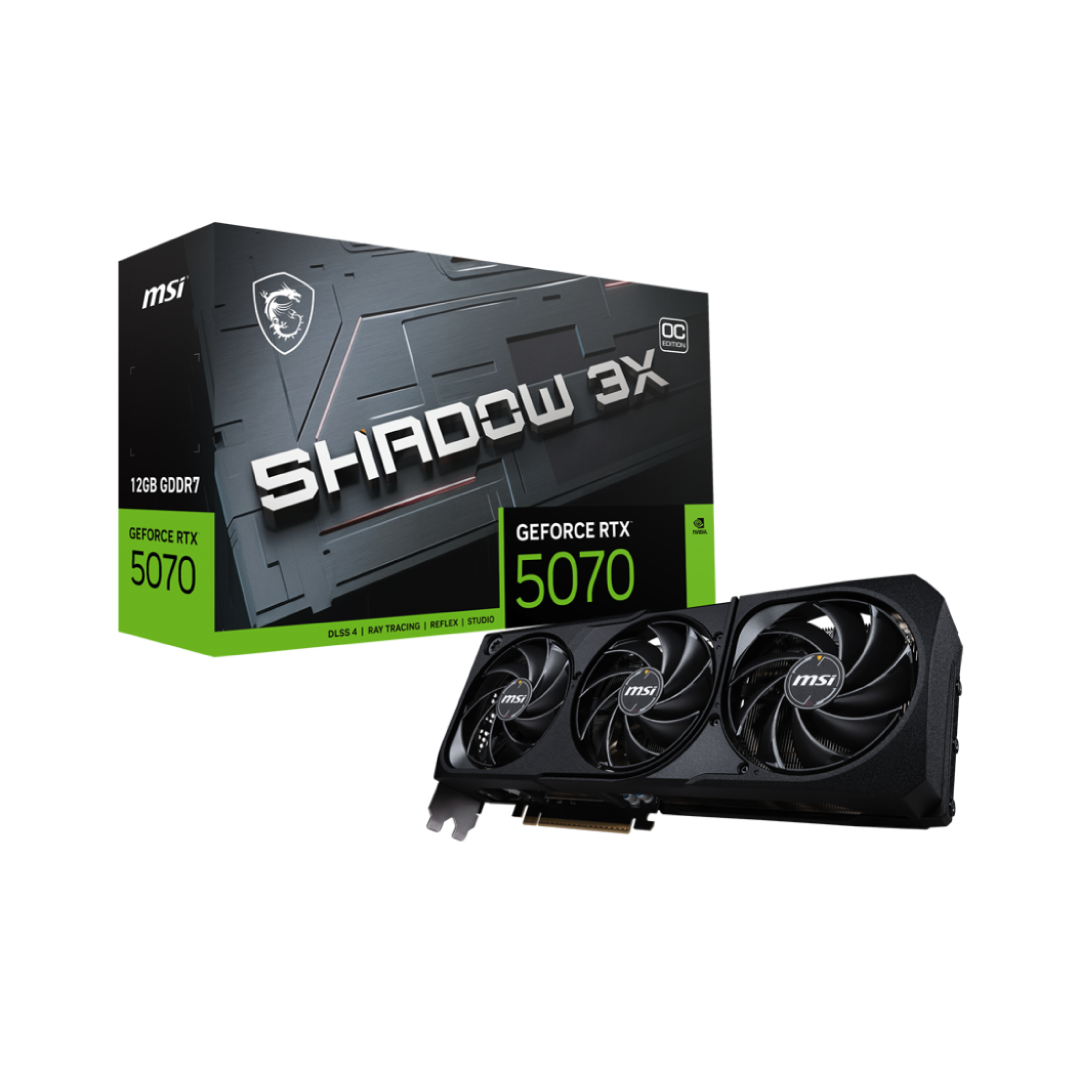 MSI GeForce RTX 5070 12G SHADOW 3X OC – GDDR7 Gaming Graphics Card