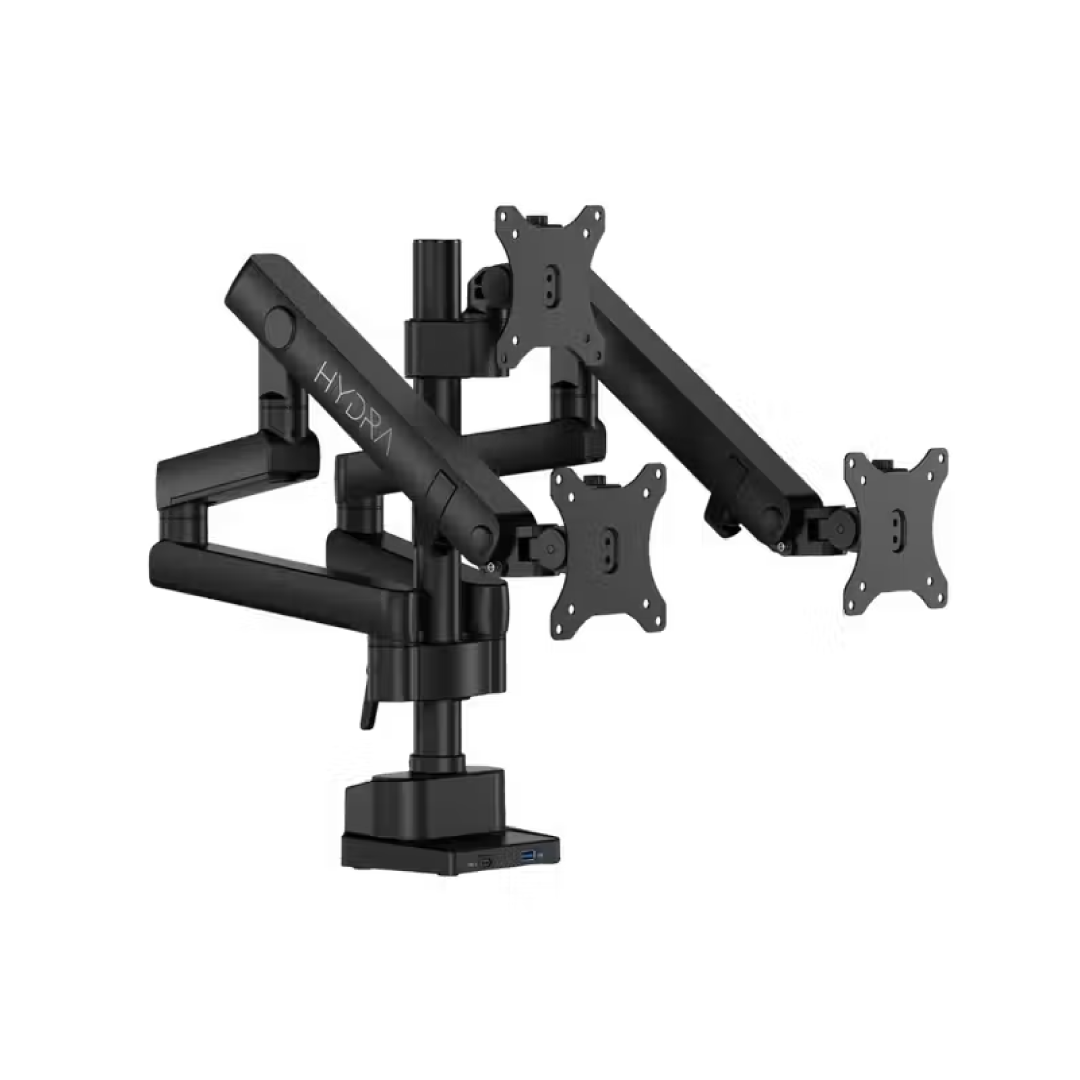SADES Hydra SA-MS03 Triple Monitor Mount Arm – Black / Full Aluminum / 3× 27” Support / VESA 75×75 & 100×100