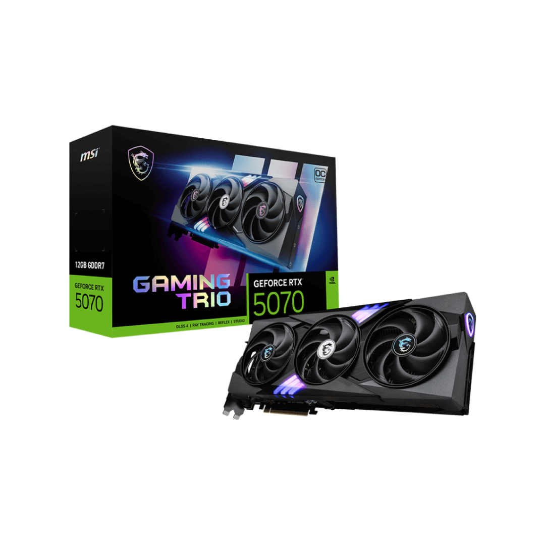 MSI GeForce RTX 5070 12G GAMING TRIO OC – GDDR7 Gaming Graphics Card
