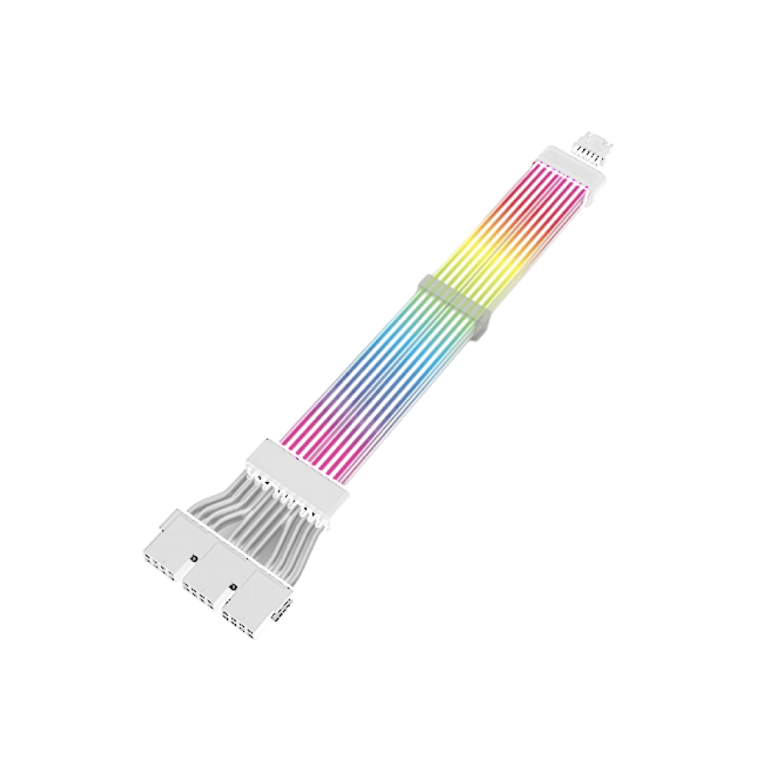 Tortox Extension Cable 12+4P White – ARGB GPU Power Cable (12VHPWR) 1