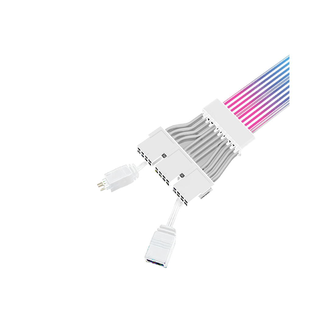 Tortox Extension Cable 12+4P White – ARGB GPU Power Cable (12VHPWR) 2