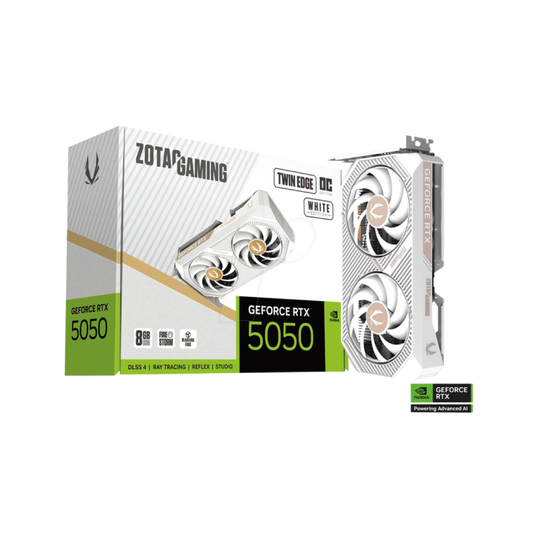 ZOTAC GAMING GeForce RTX 5050 Twin Edge OC White 8GB GDDR6 Graphics Card