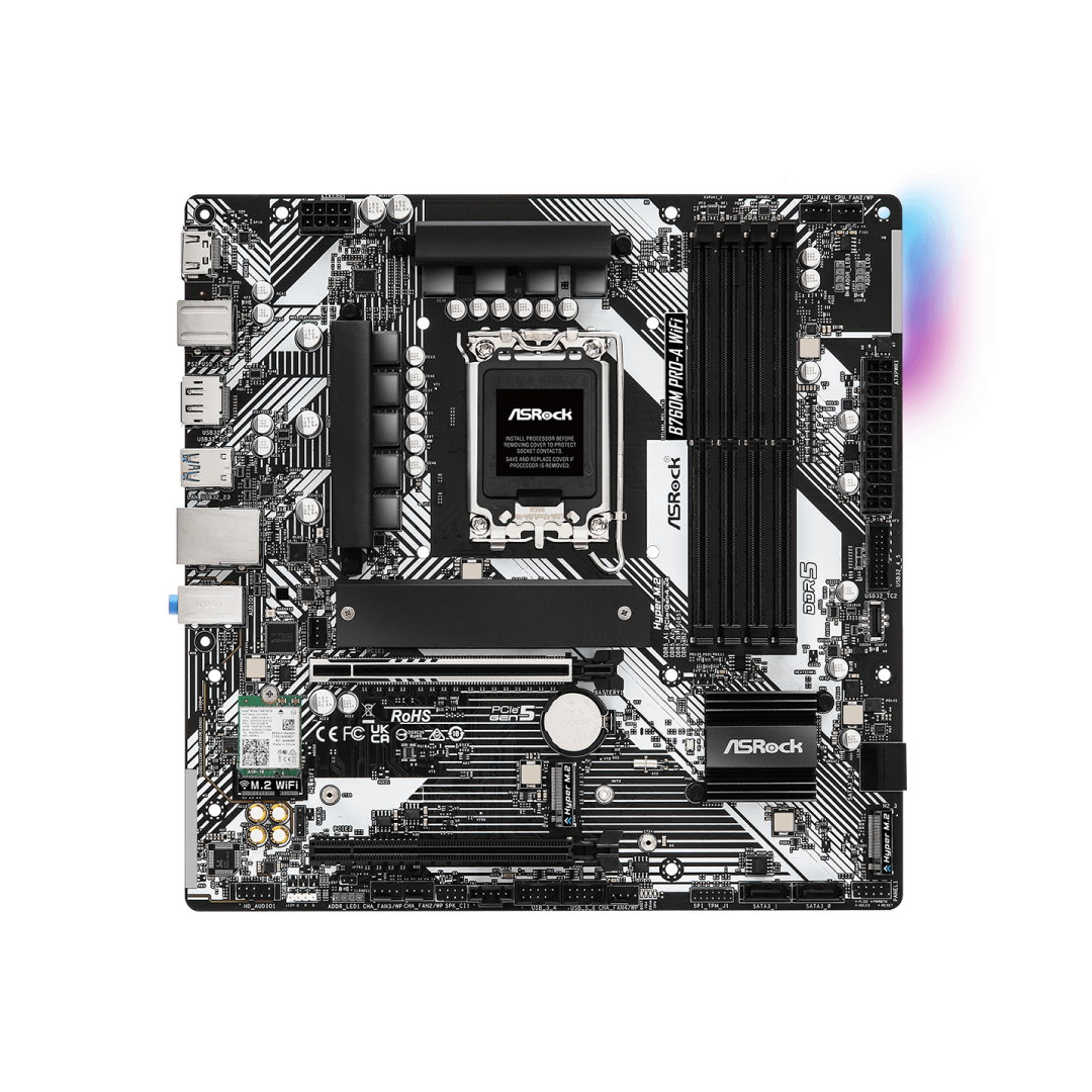 ASRock B760M PRO-A WIFI DDR5 Micro ATX Motherboard 1